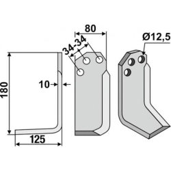 FRSERKNIV H CARRARO SPA. 180 x 10 x 80 mm