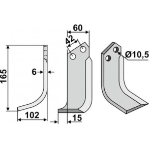 FRSERKNIV V GOLDONI. 165 x 6 x 60 mm
