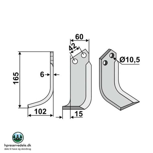 FRSERKNIV V GOLDONI. 165 x 6 x 60 mm