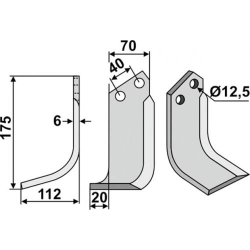 FRSERKNIV V GOLDONI. 175 x 6 x 70 mm
