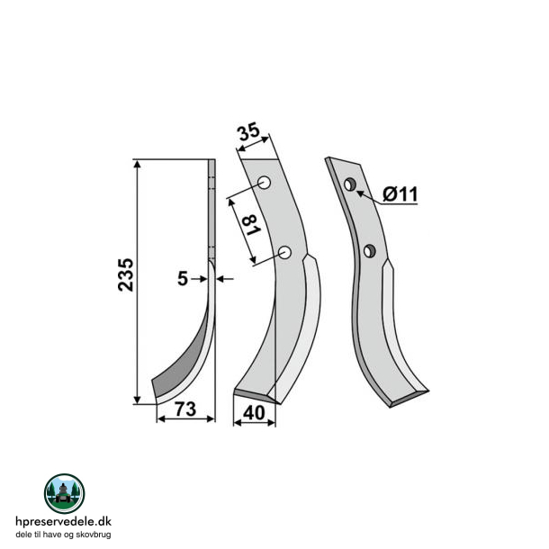 FRSERKNIV V HONDA. 235 x 5 x 35 mm