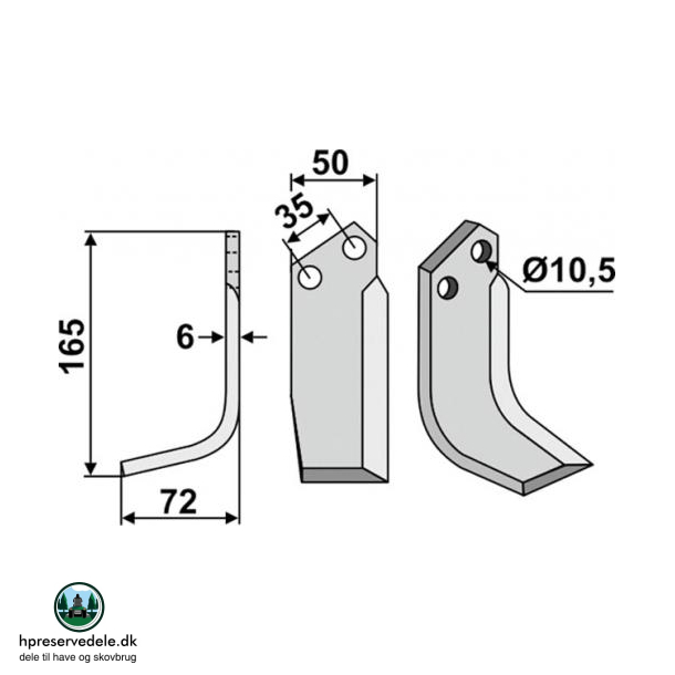 FRSERKNIV V NIBBI. 165 x 6 x 50 MM