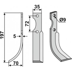 FR�SERKNIV H NIBBI. 197 x 5 x 35 mm