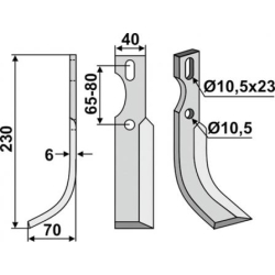 FRSERKNIV V UNIVERSAL. 230 x 6 x 40 mm
