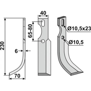 FRSERKNIV V UNIVERSAL. 230 x 6 x 40 mm