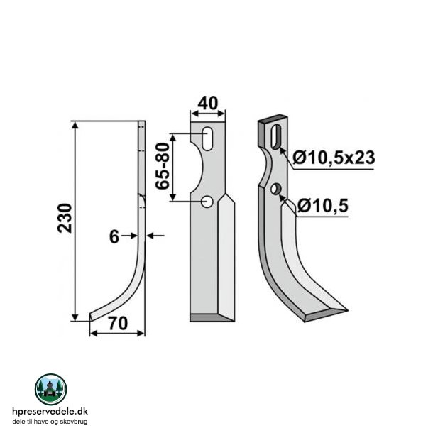 FRSERKNIV H UNIVERSAL. 230 x 6 x 40 mm
