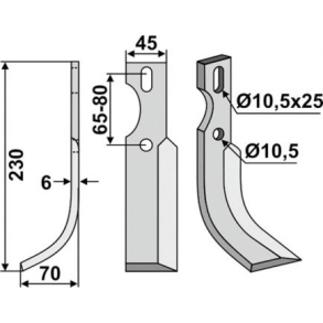 FRSERKNIV V UNIVERSAL. 230 x 6 x 45 mm