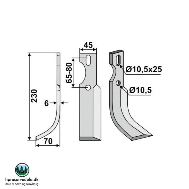 FRSERKNIV H UNIVERSAL. 230 x 6 x 45 mm
