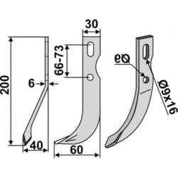 FRSERKNIV V UNIVERSAL. 200 x 6 x 30 mm