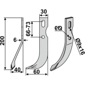 FRSERKNIV V UNIVERSAL. 200 x 6 x 30 mm