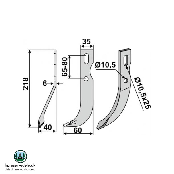 FRSERKNIV H UNIVERSAL. 218 x 6 x 35 mm
