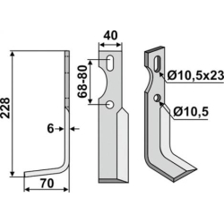 FRSERKNIV V UNIVERSAL. 228 x 6 x 40 mm