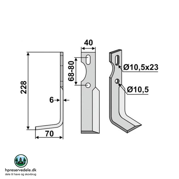 FRSERKNIV V UNIVERSAL. 228 x 6 x 40 mm
