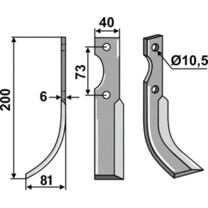 FRSERKNIV V EUROSYSTEMS. 205 x 6 x 40 mm