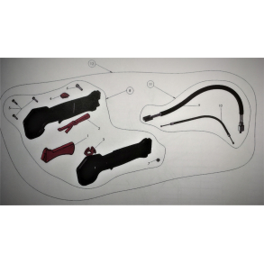 Gashndtag komlet med gaskabel og koblingskabel