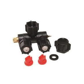 Dobbelt dyse med dyses�t.