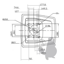 S�DE FOR HAVETRAKTOR   MELL. H�J MODEL (273 MM)  FARVE: SORT 