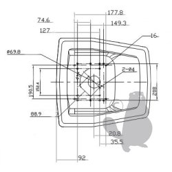 S�DE FOR HAVETRAKTOR   H�J MODEL (350 MM)   FARVE: SORT   