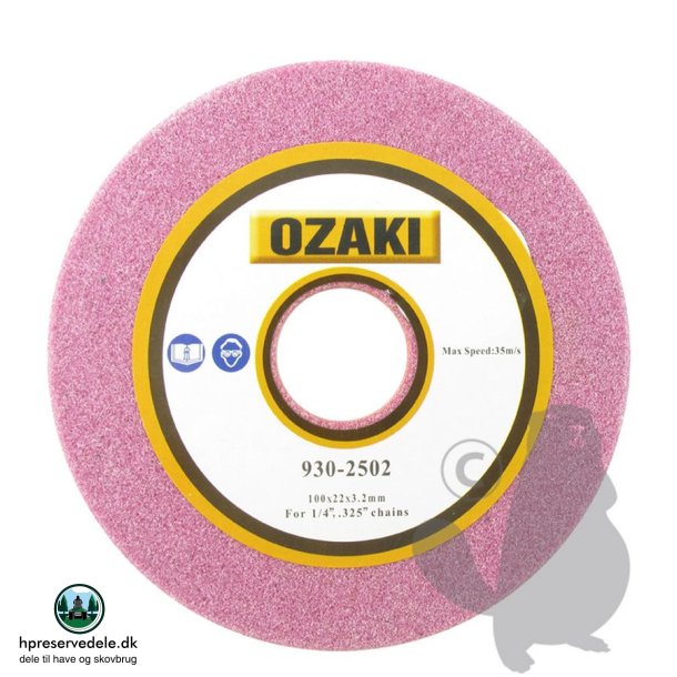 OZAKI SLIBESTEN 100 X 3,2 X22,2MM LYSERD  