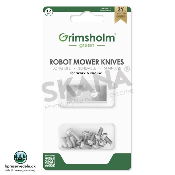 KNIV TIL WORX   12 STK I PAKNING.36,2  /  26,5  /  17,5  /  0,9  WA0176